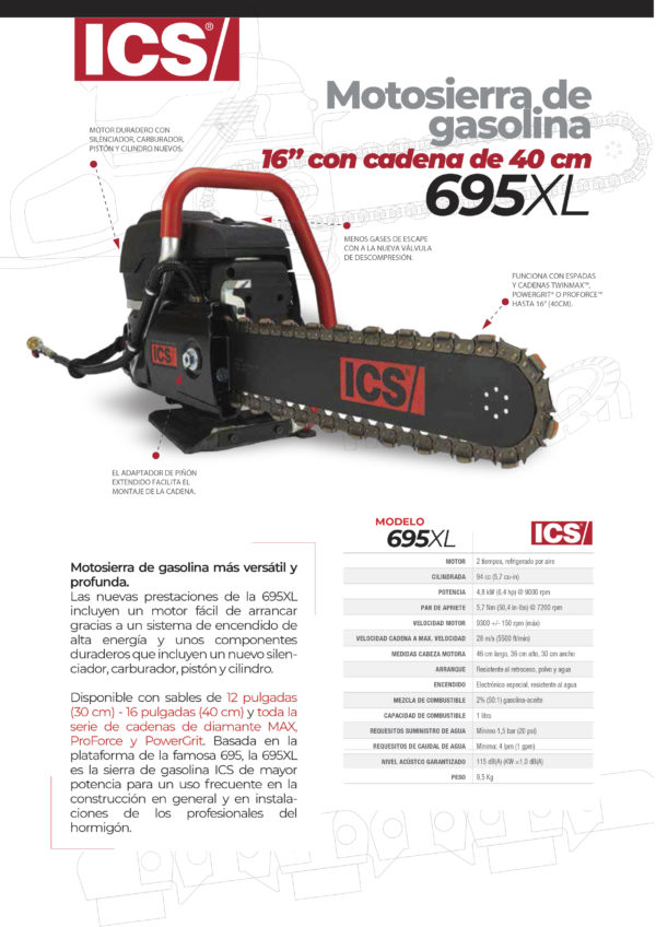 ICS 695XL chainsaw - Image 2